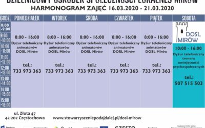 Harmonogram DOSL 16-21